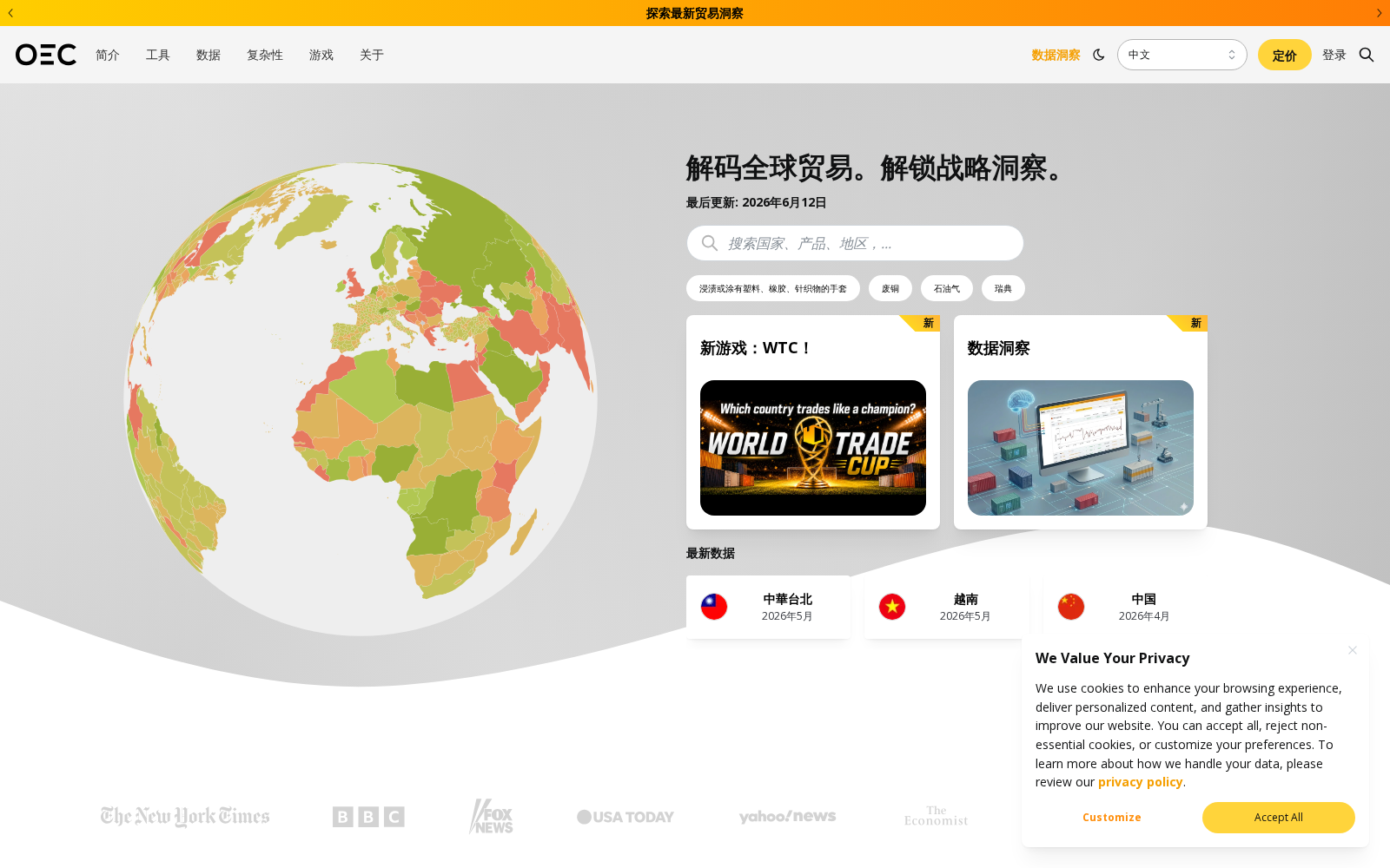 OEC全球贸易库 数据集图片