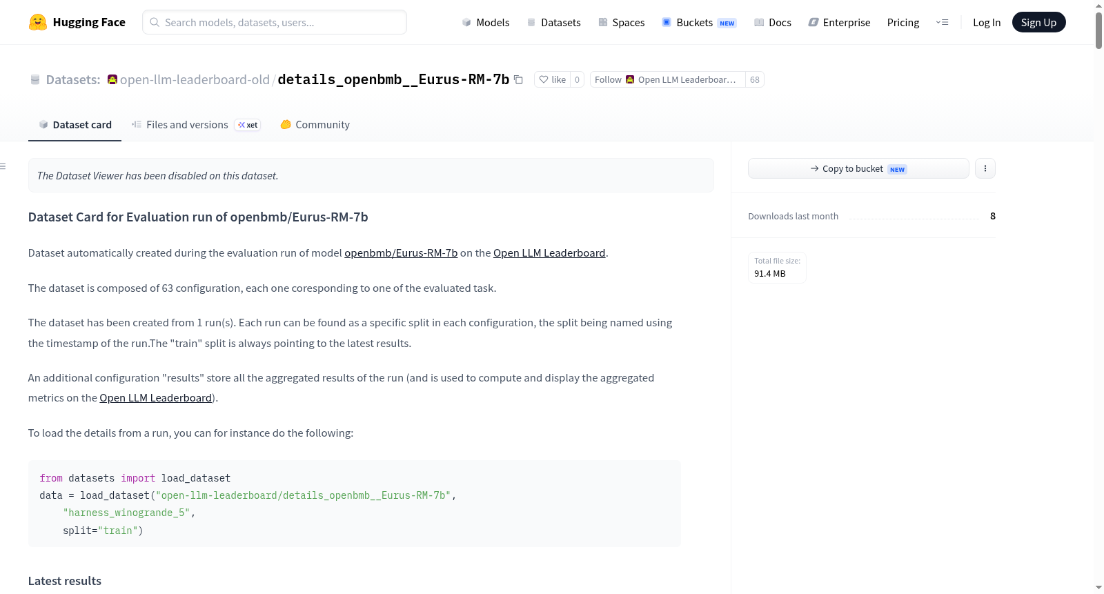 open-llm-leaderboard/details_openbmb__Eurus-RM-7b 数据集图片