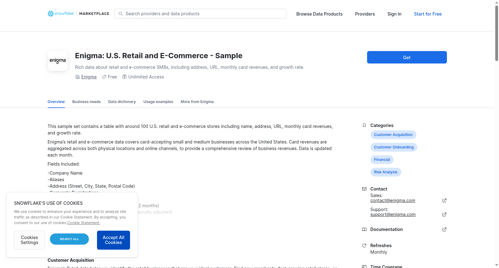 Enigma: U.S. Retail and E-Commerce - Sample 数据集图片