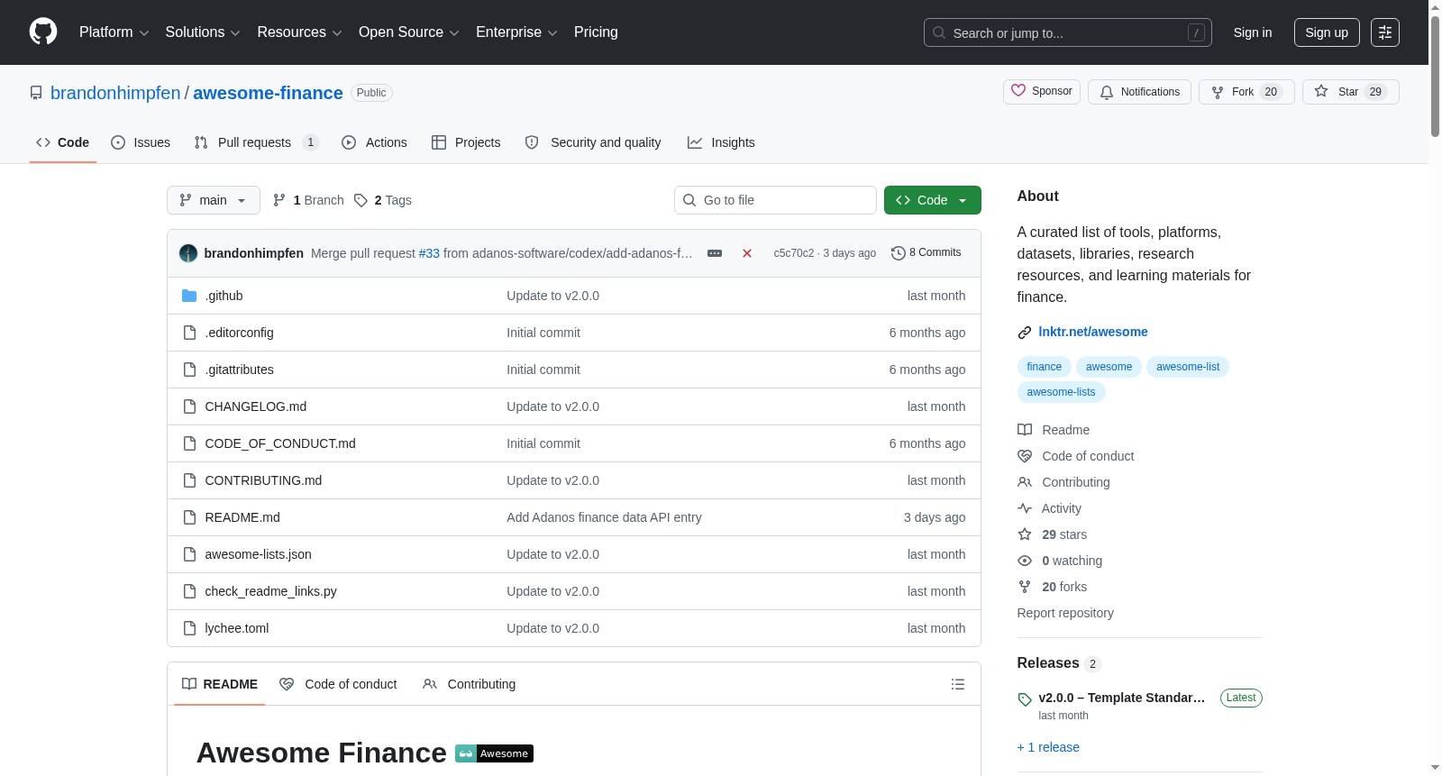 awesome-finance 数据集图片
