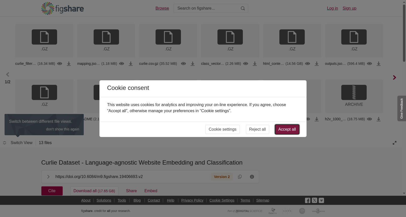 Curlie Dataset - Language-agnostic Website Embedding and Classification 数据集图片