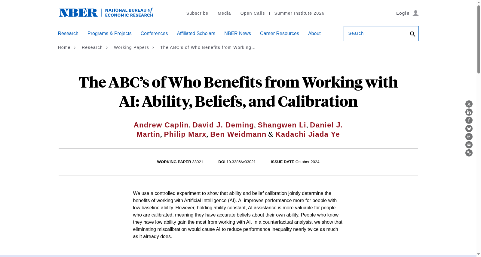 The ABC’s of Who Benefits from Working with AI: Ability, Beliefs, and Calibration 数据集图片
