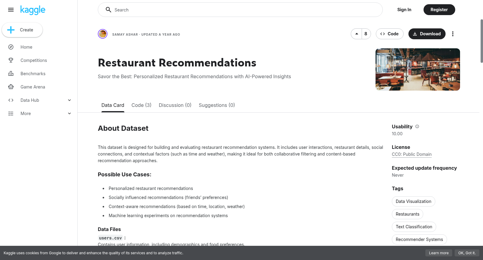 Restaurant Recommendations 数据集图片