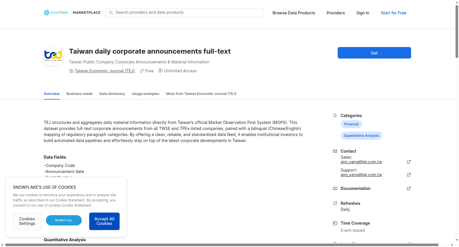 Taiwan daily corporate announcements full-text 数据集图片