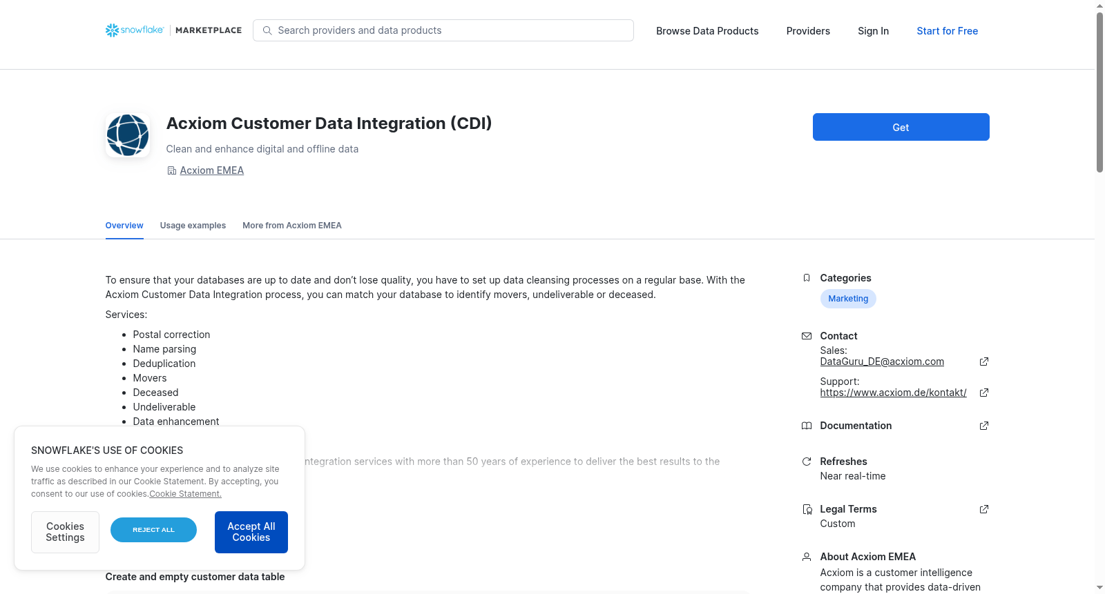 Acxiom Customer Data Integration (CDI) 数据集图片