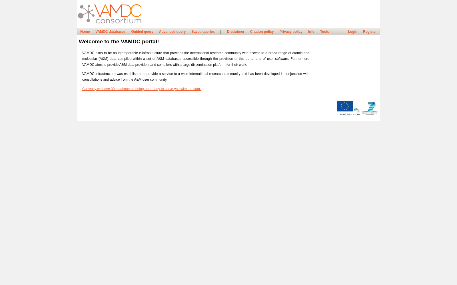 VAMDC Portal 数据集图片