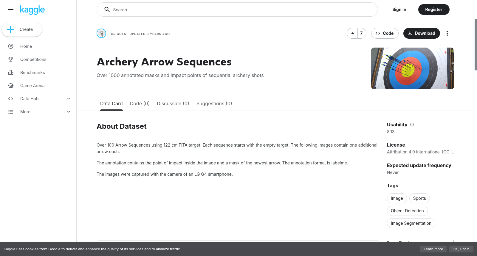 Archery Arrow Sequences 数据集图片