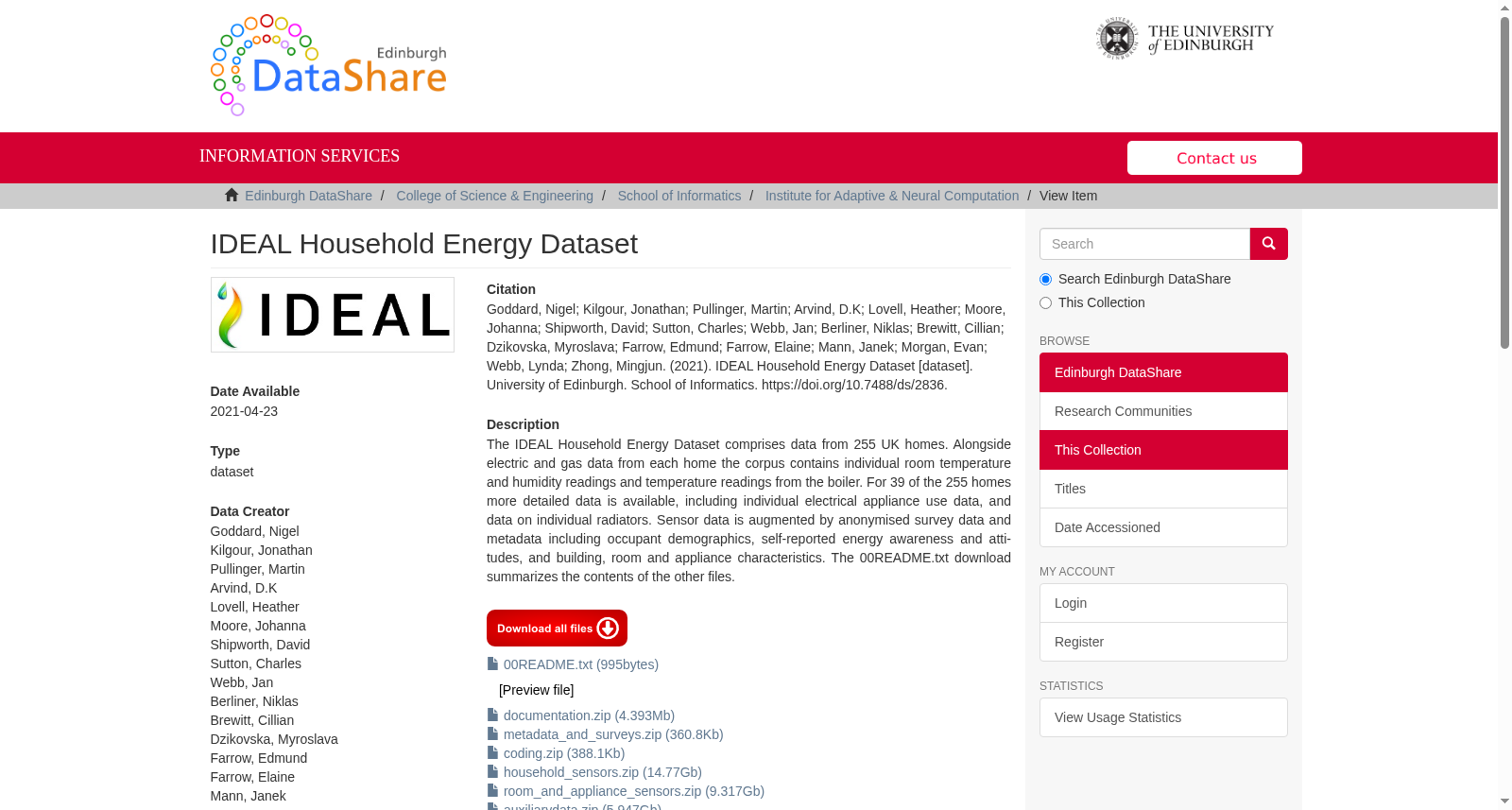 IDEAL Household Energy Dataset 数据集图片