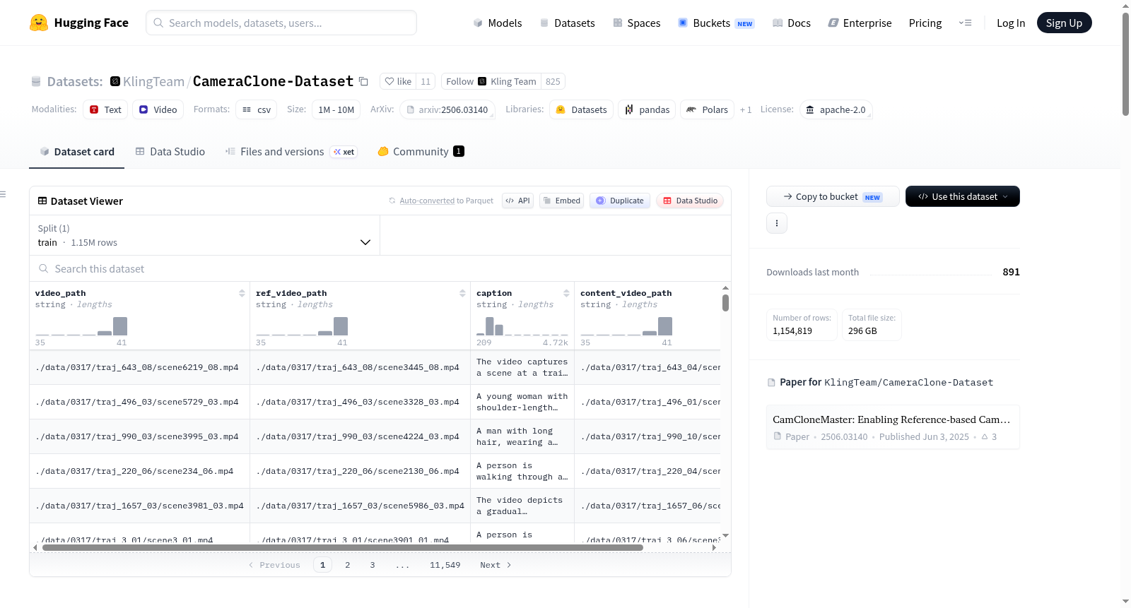 KlingTeam/CameraClone-Dataset 数据集图片