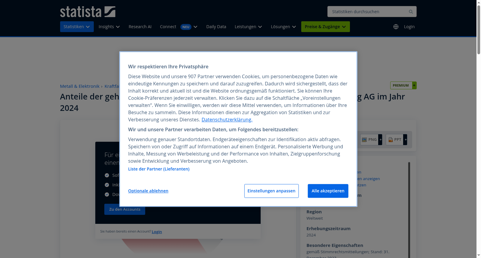 Aktionärsstruktur von Daimler Truck 2023 数据集图片