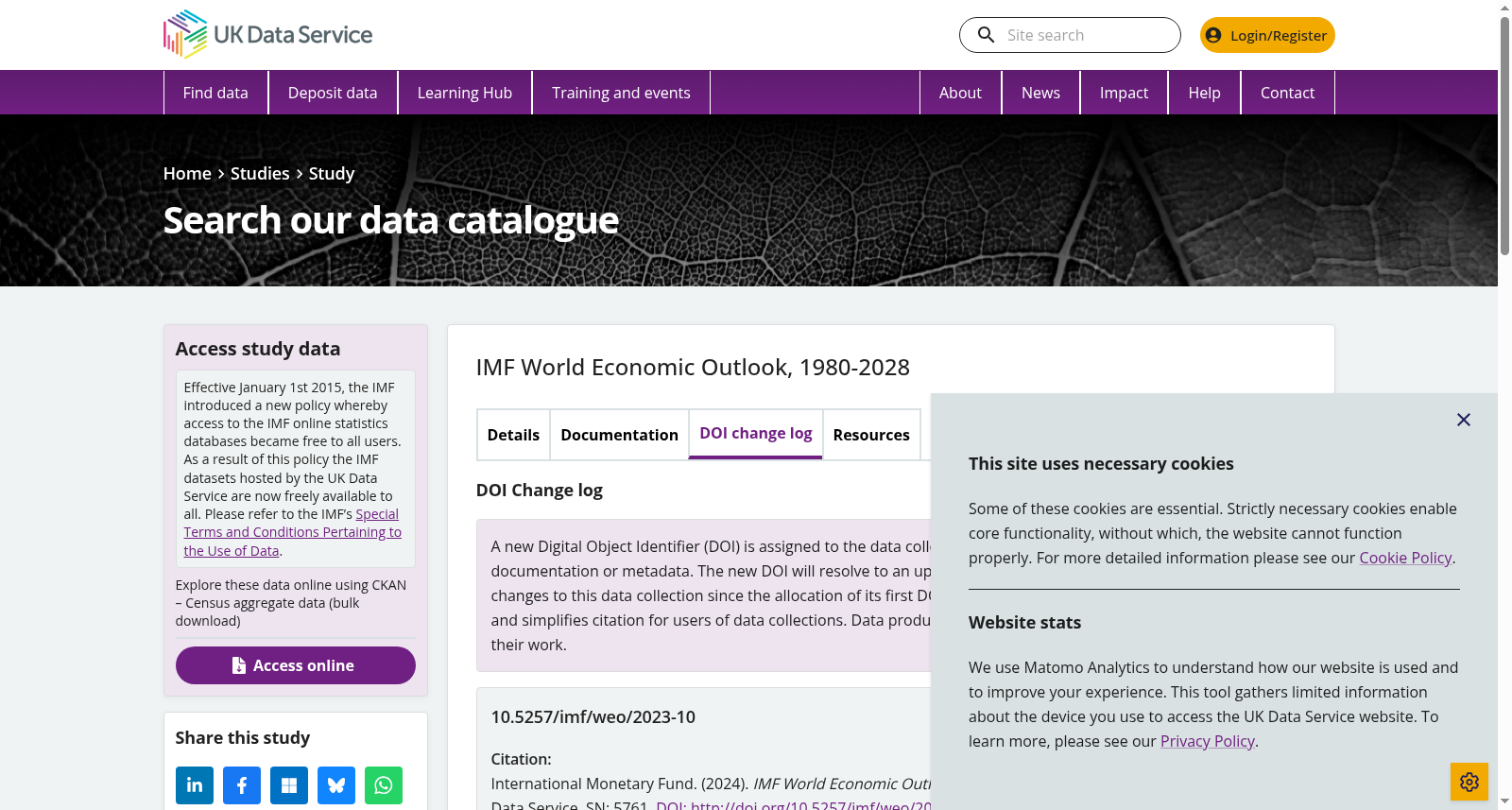 World Economic Outlook (WEO) (October 2023 Edition) 数据集图片