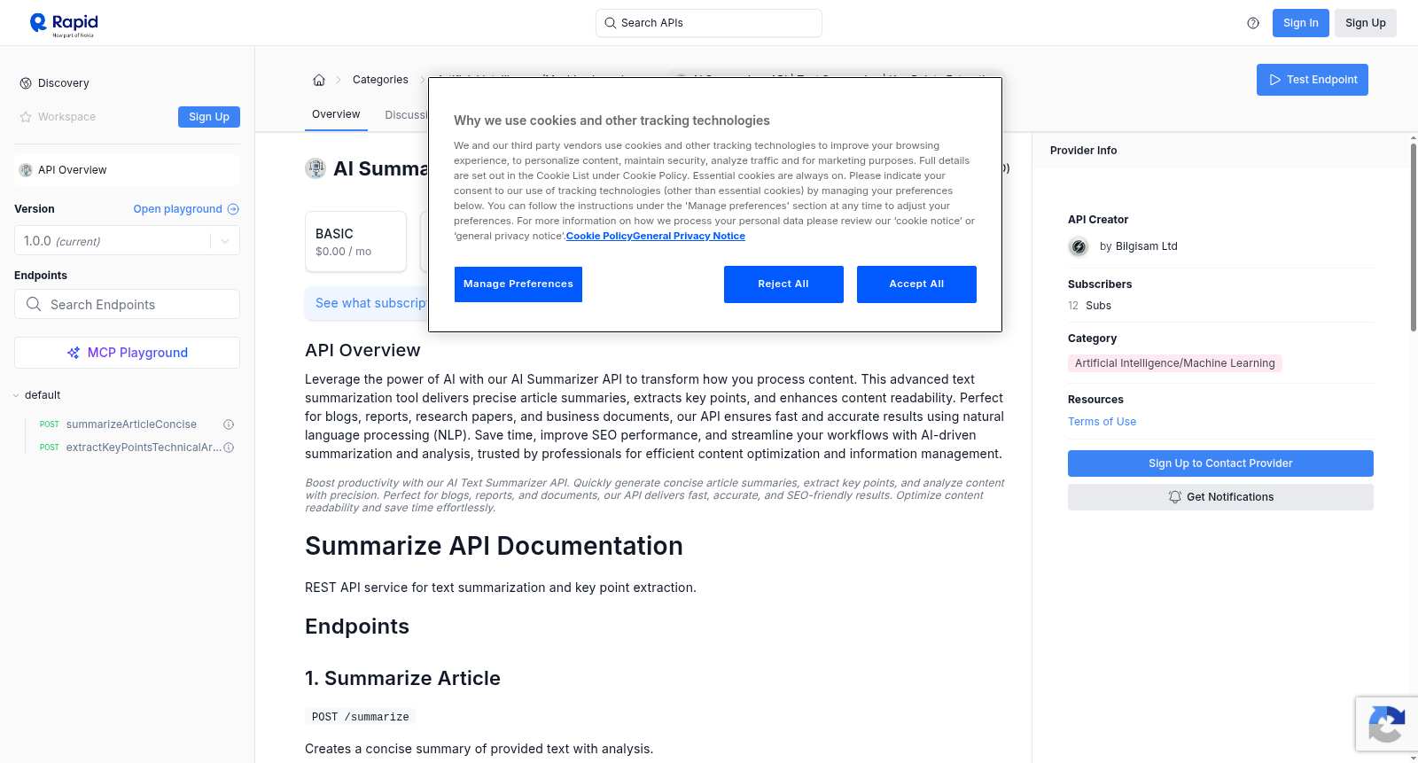AI Summarizer API | Text Summaries | Key Points Extraction 数据集图片