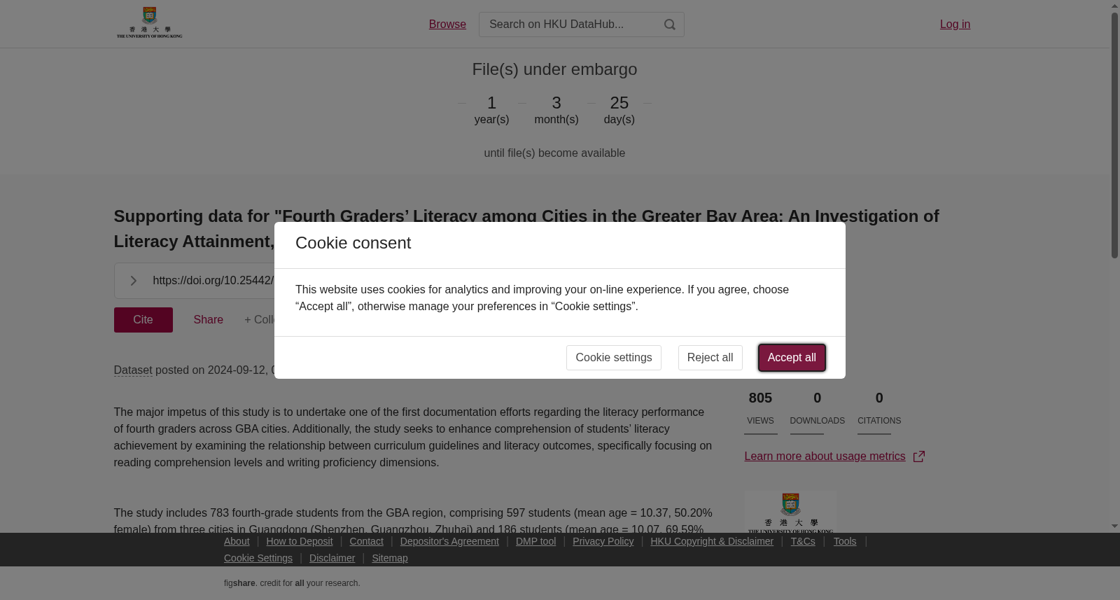 <b>Supporting data for "Fourth Graders’ Literacy among Cities in the Greater Bay Area: An Investigation of Literacy Attainment, Socio-emotions and Strategy Use"</b> 数据集图片