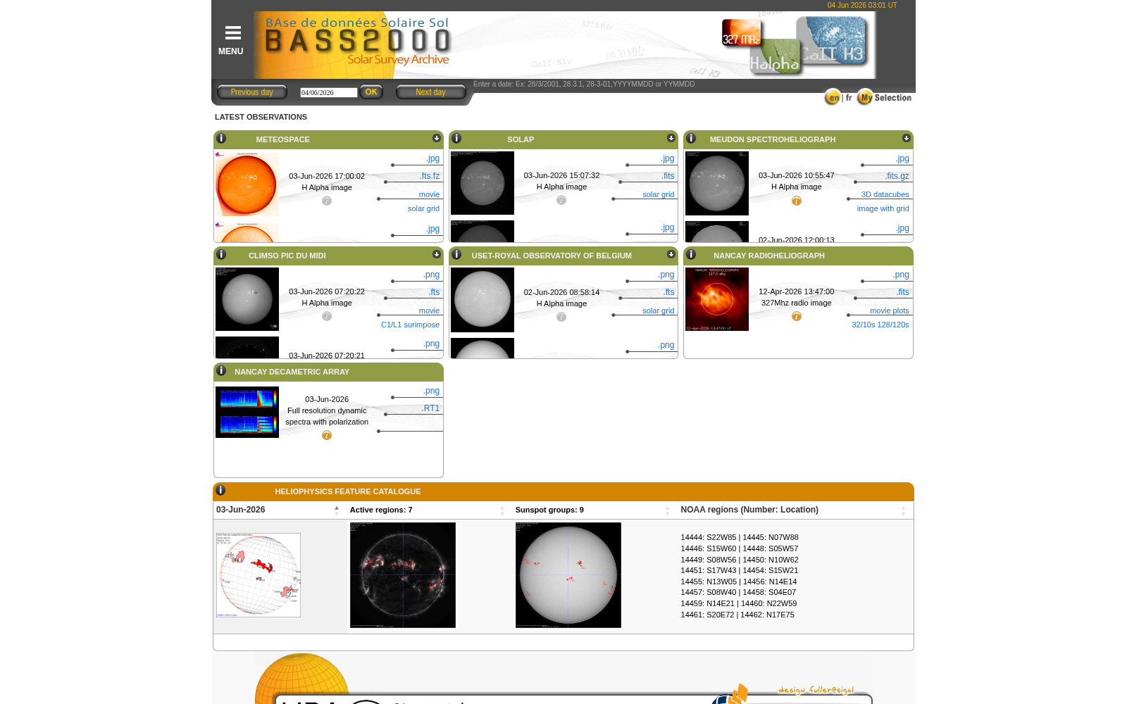 BASS2000 Solar Survey Archive 数据集图片