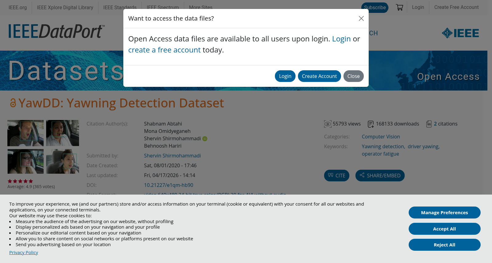 YawDD: Yawning Detection Dataset 数据集图片