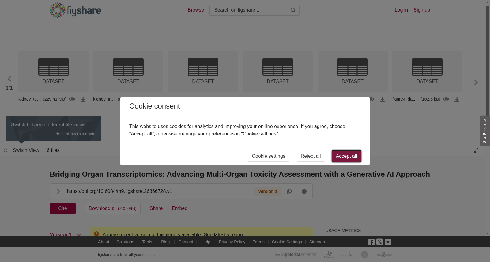 <b>Bridging Organ Transcriptomics: Advancing Multi-Organ Toxicity Assessment with a Generative AI Approach</b> 数据集图片