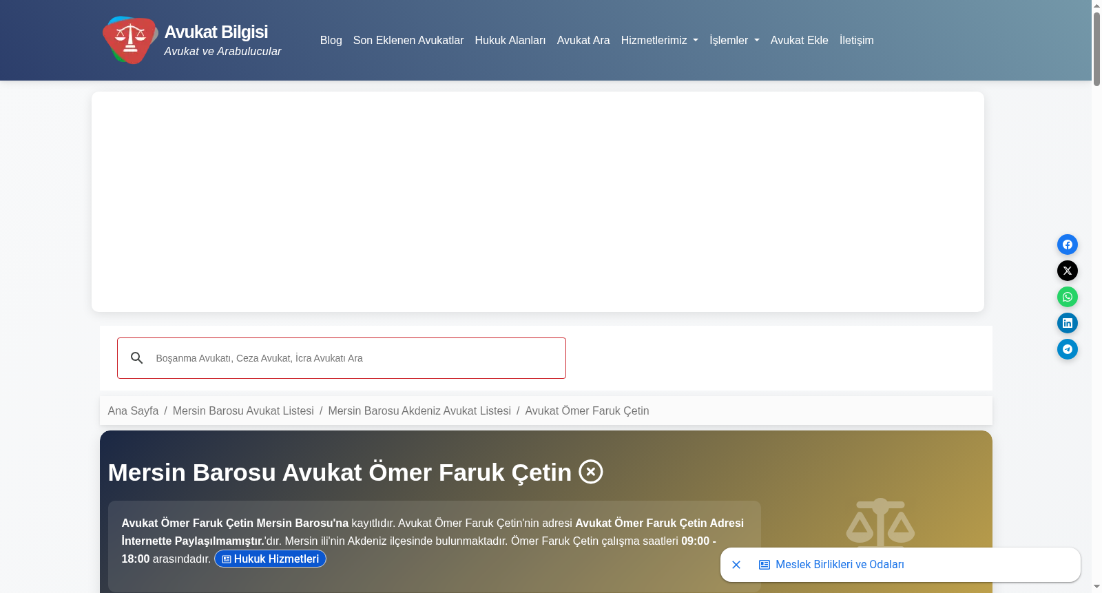 Mersin Barosu Avukat Listesi 数据集图片