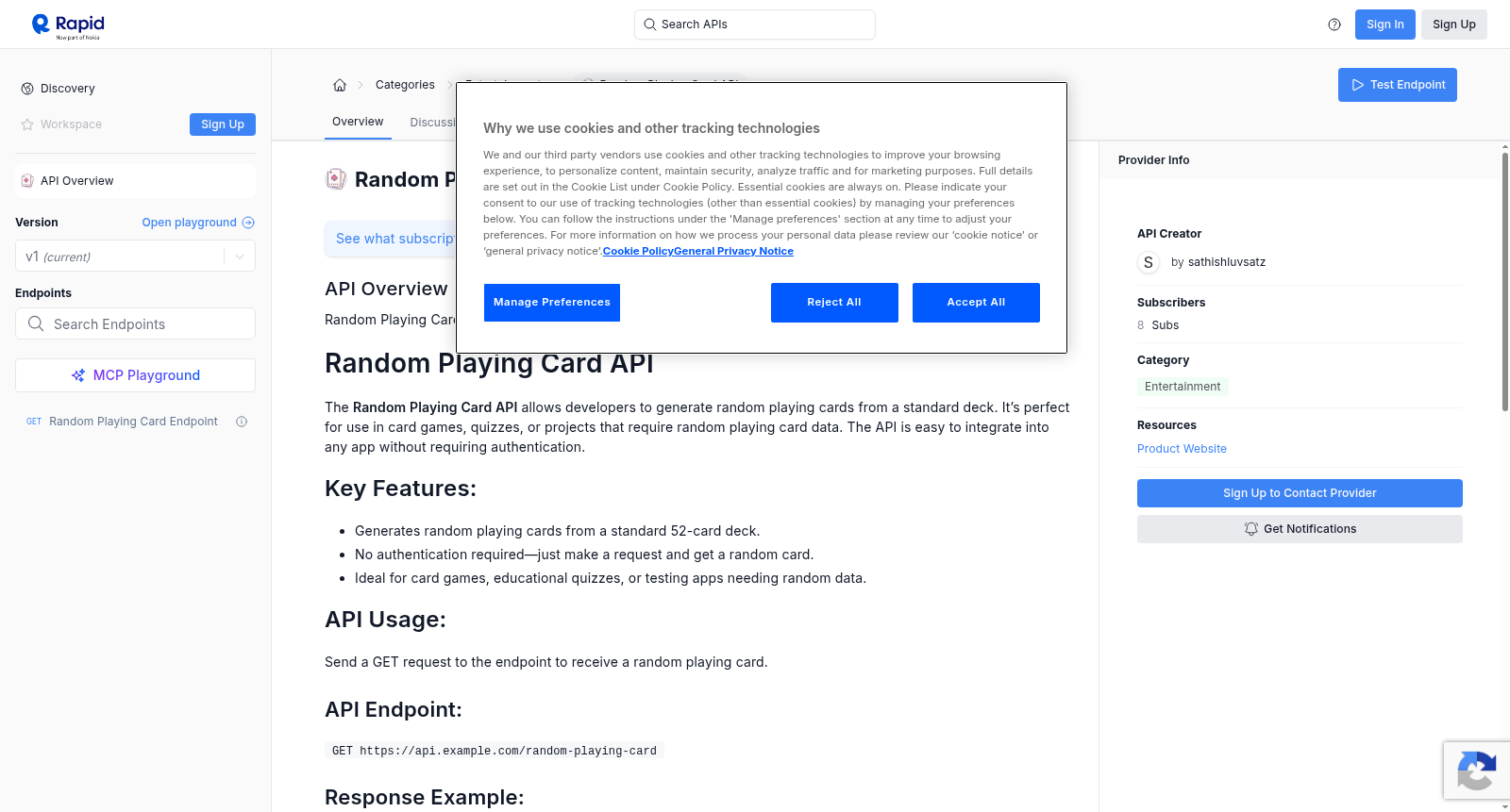 Random Playing Card API 数据集图片