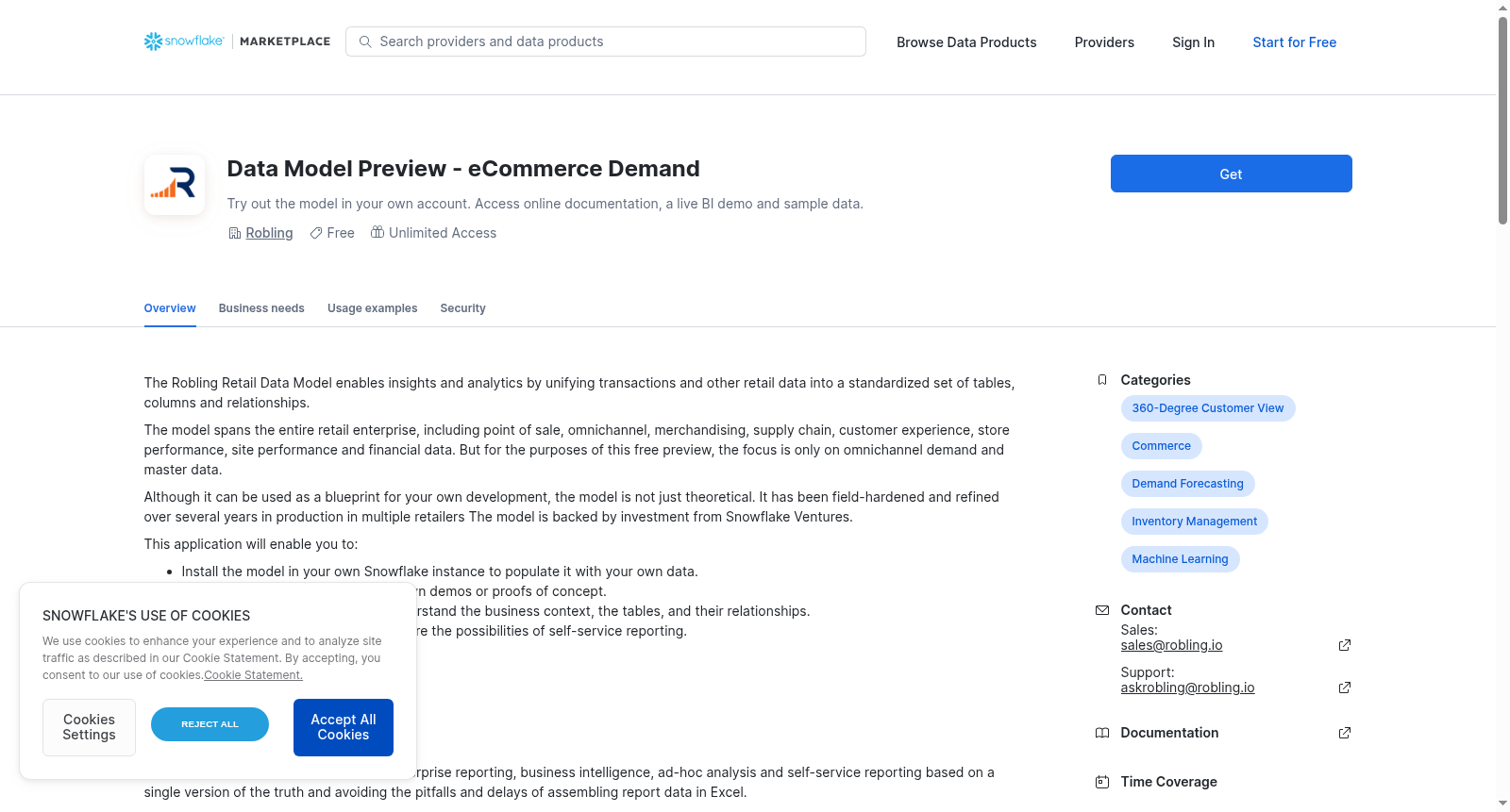 Data Model Preview - eCommerce Demand 数据集图片