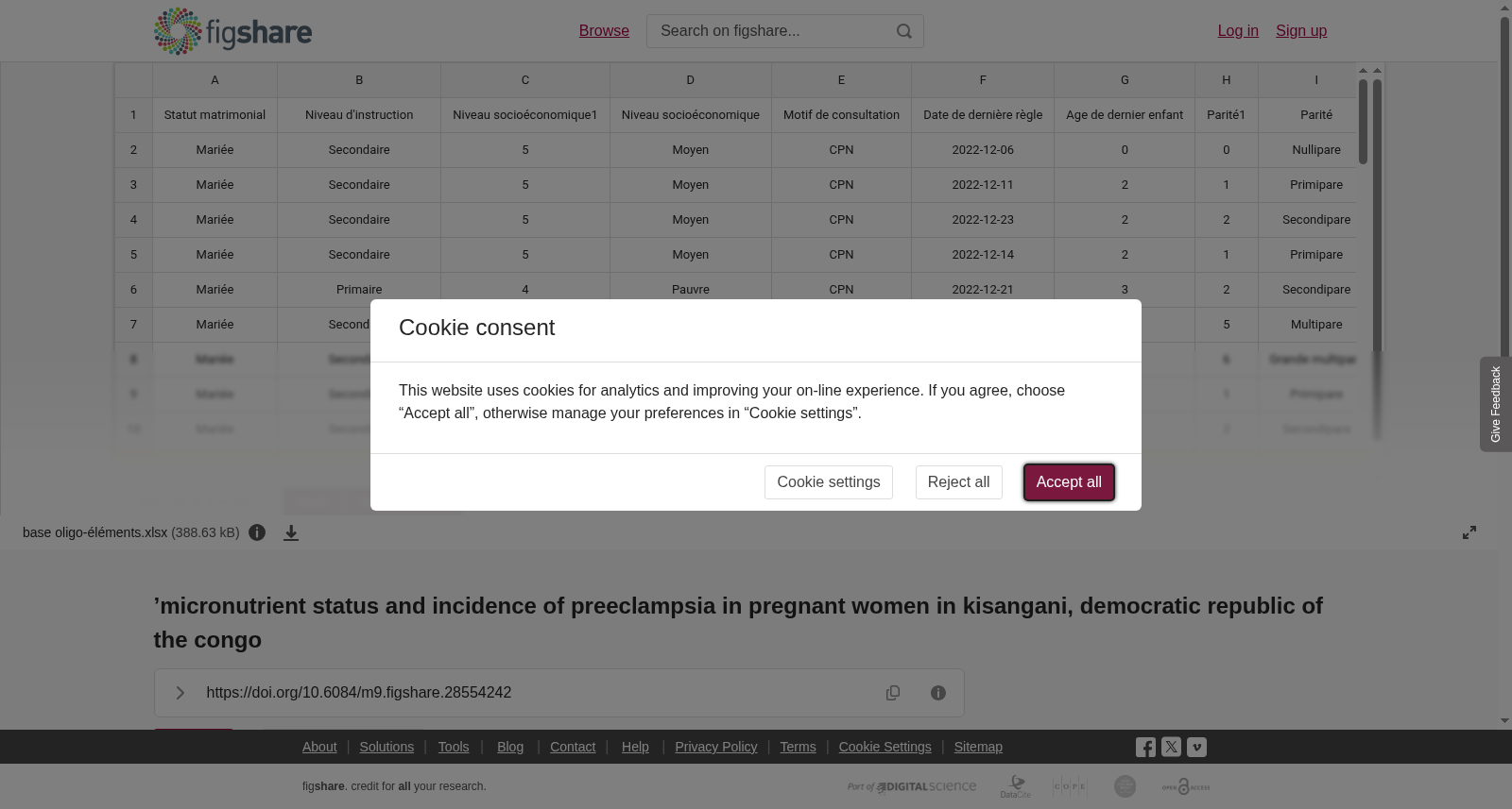 <b>’micronutrient status and incidence of preeclampsia in pregnant women in kisangani, democratic republic of the congo</b> 数据集图片