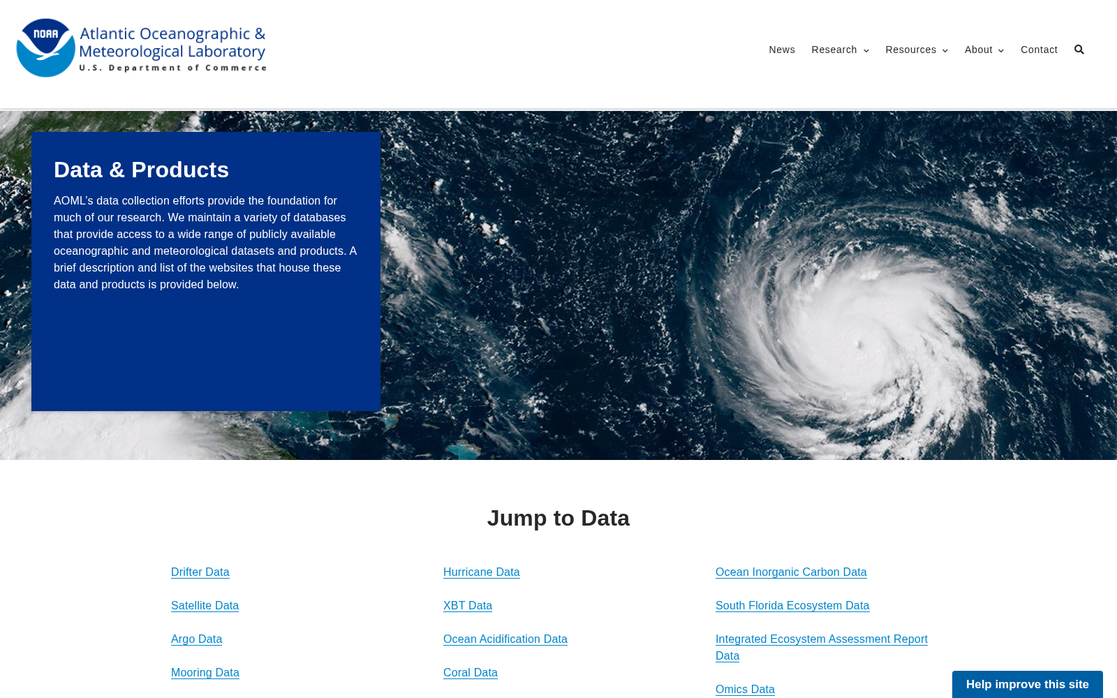 NOAA's Atlantic Oceanographic and Meterological Laboratory Data 数据集图片