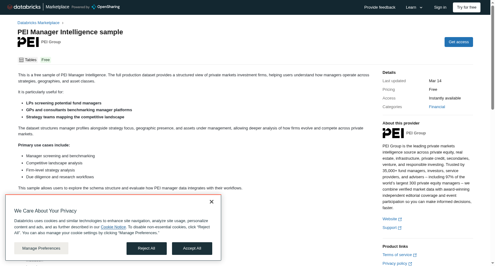 PEI Manager Intelligence sample 数据集图片