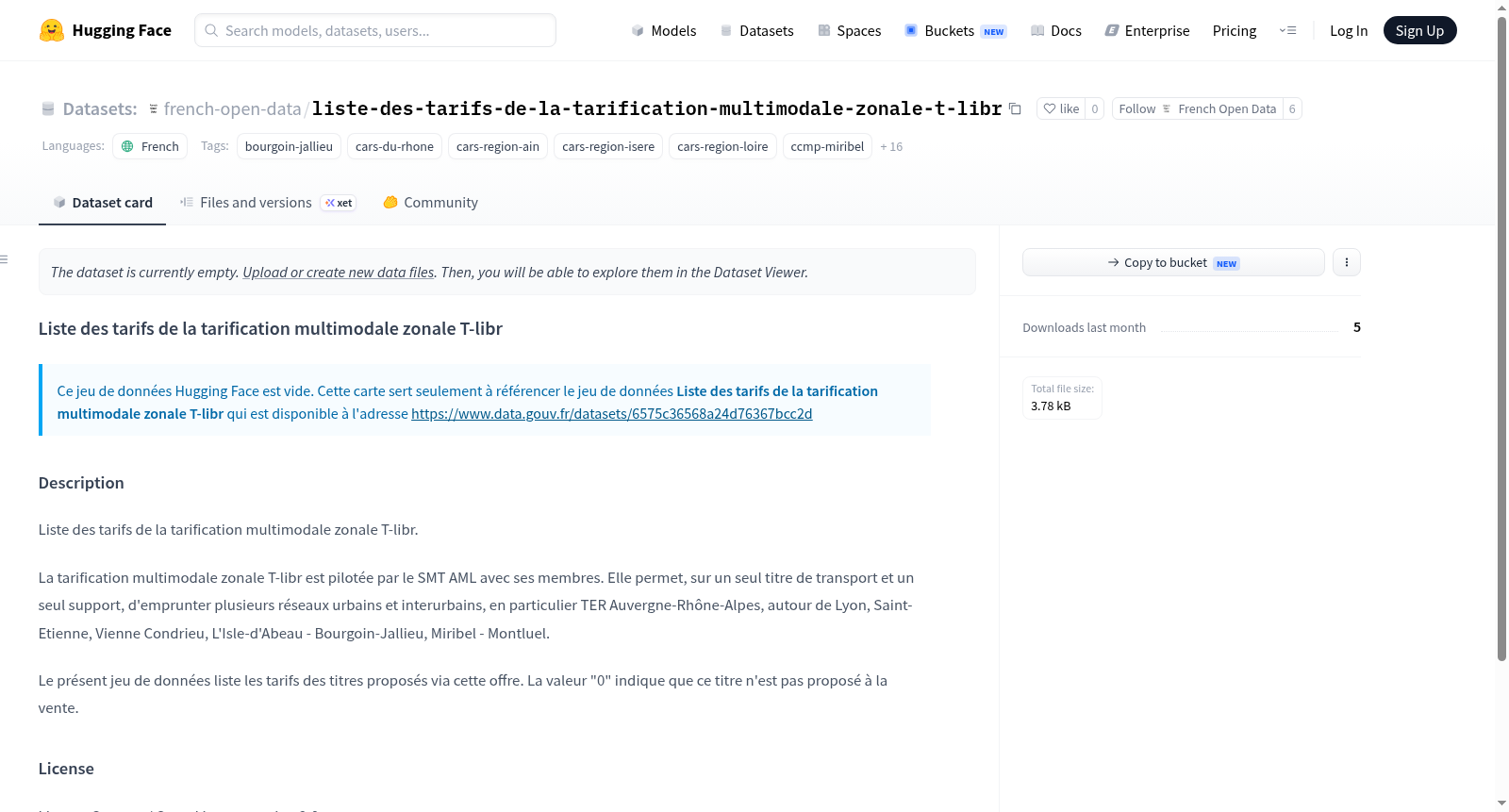 Data-Gouv-FR/liste-des-tarifs-de-la-tarification-multimodale-zonale-t-libr 数据集图片