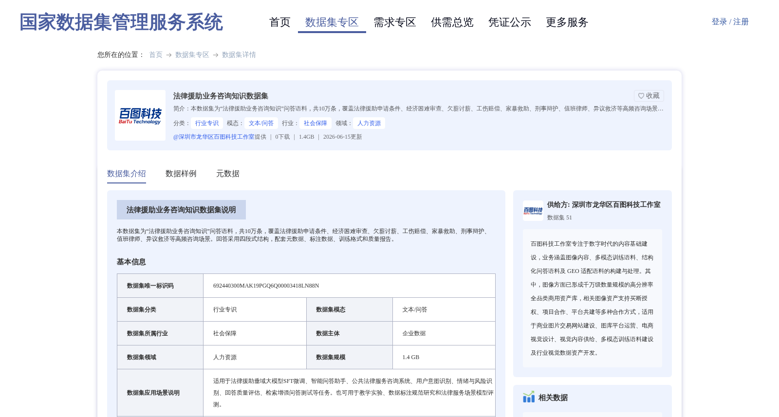 法律援助业务咨询知识数据集 数据集图片