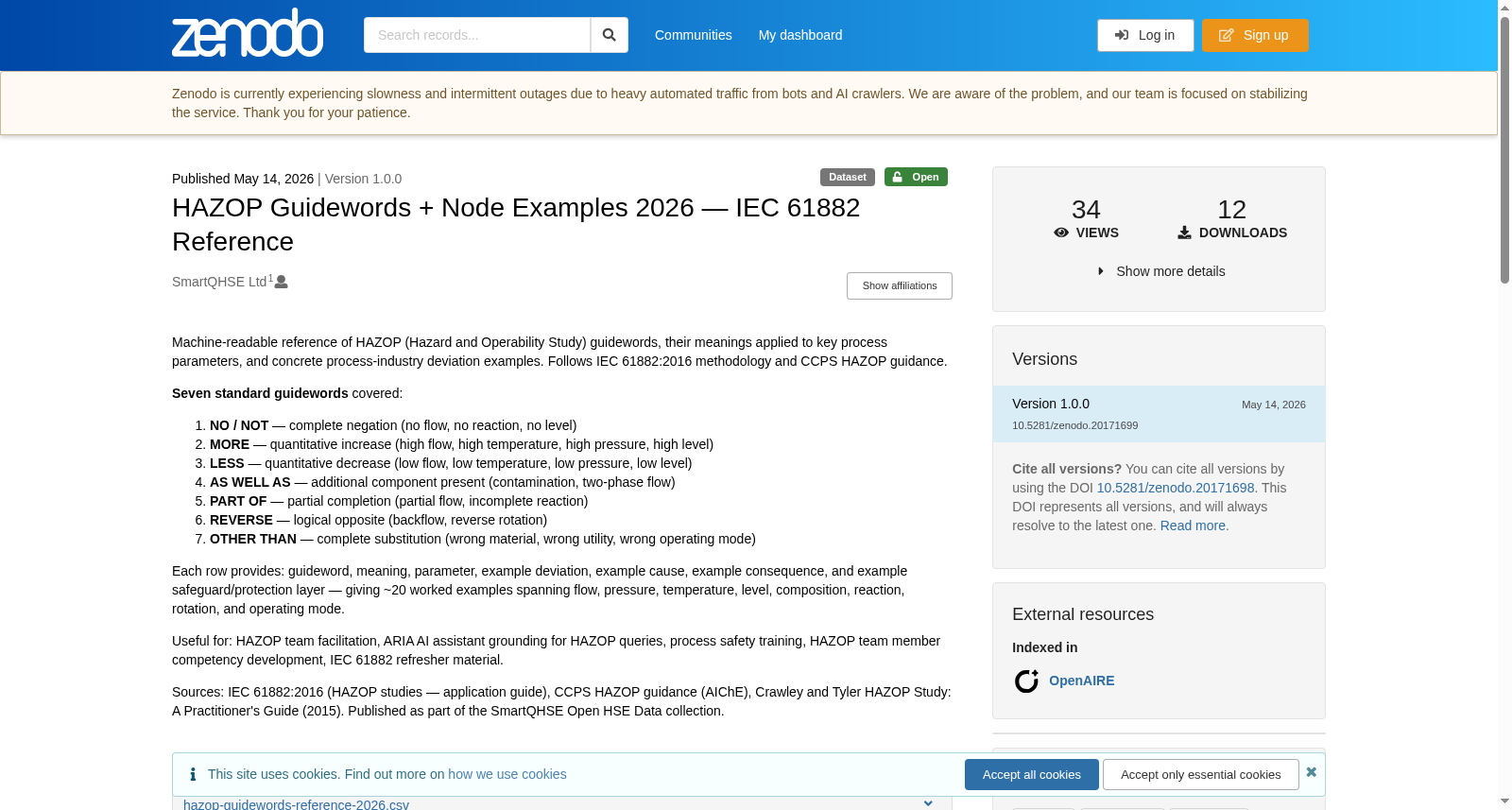 HAZOP Guidewords + Node Examples 2026 — IEC 61882 Reference 数据集图片