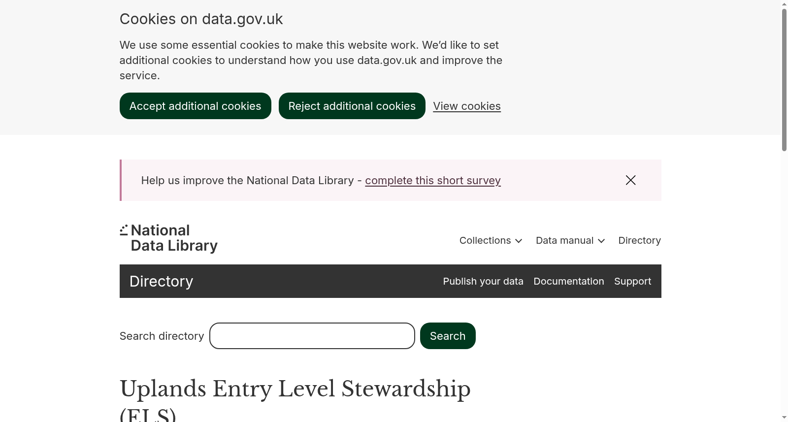 Uplands Entry Level Stewardship (ELS) 数据集图片