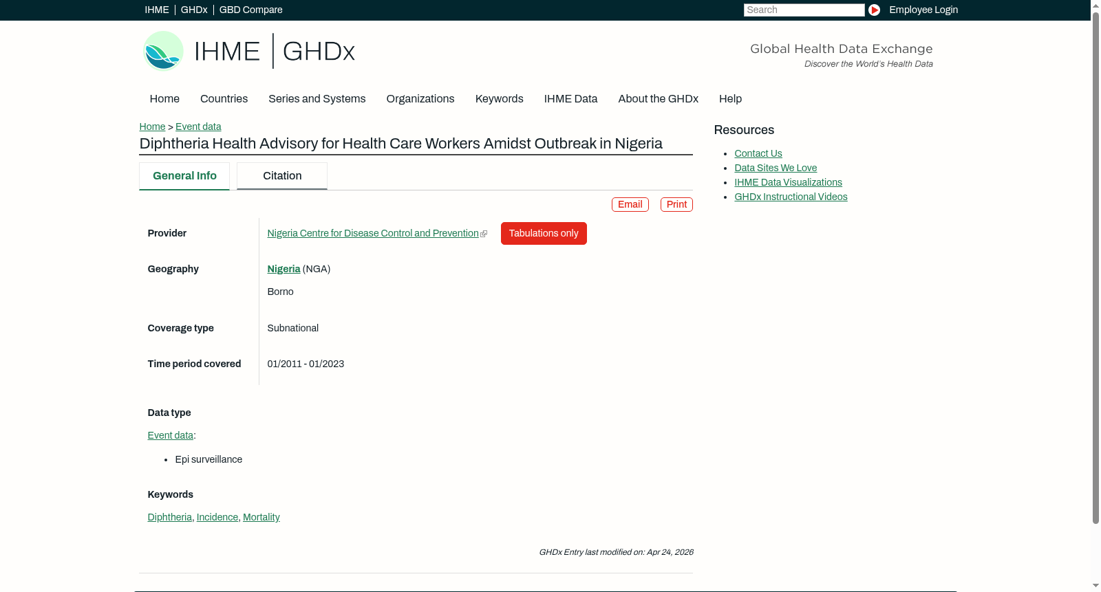 Diphtheria Health Advisory for Health Care Workers Amidst Outbreak in Nigeria 数据集图片