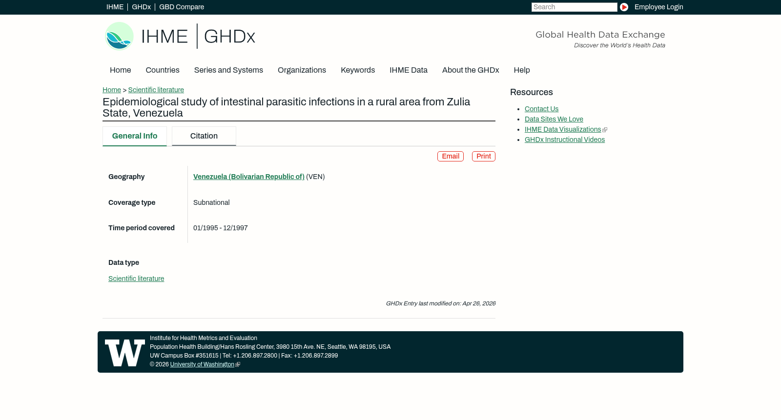 Epidemiological study of intestinal parasitic infections in a rural area from Zulia State, Venezuela 数据集图片