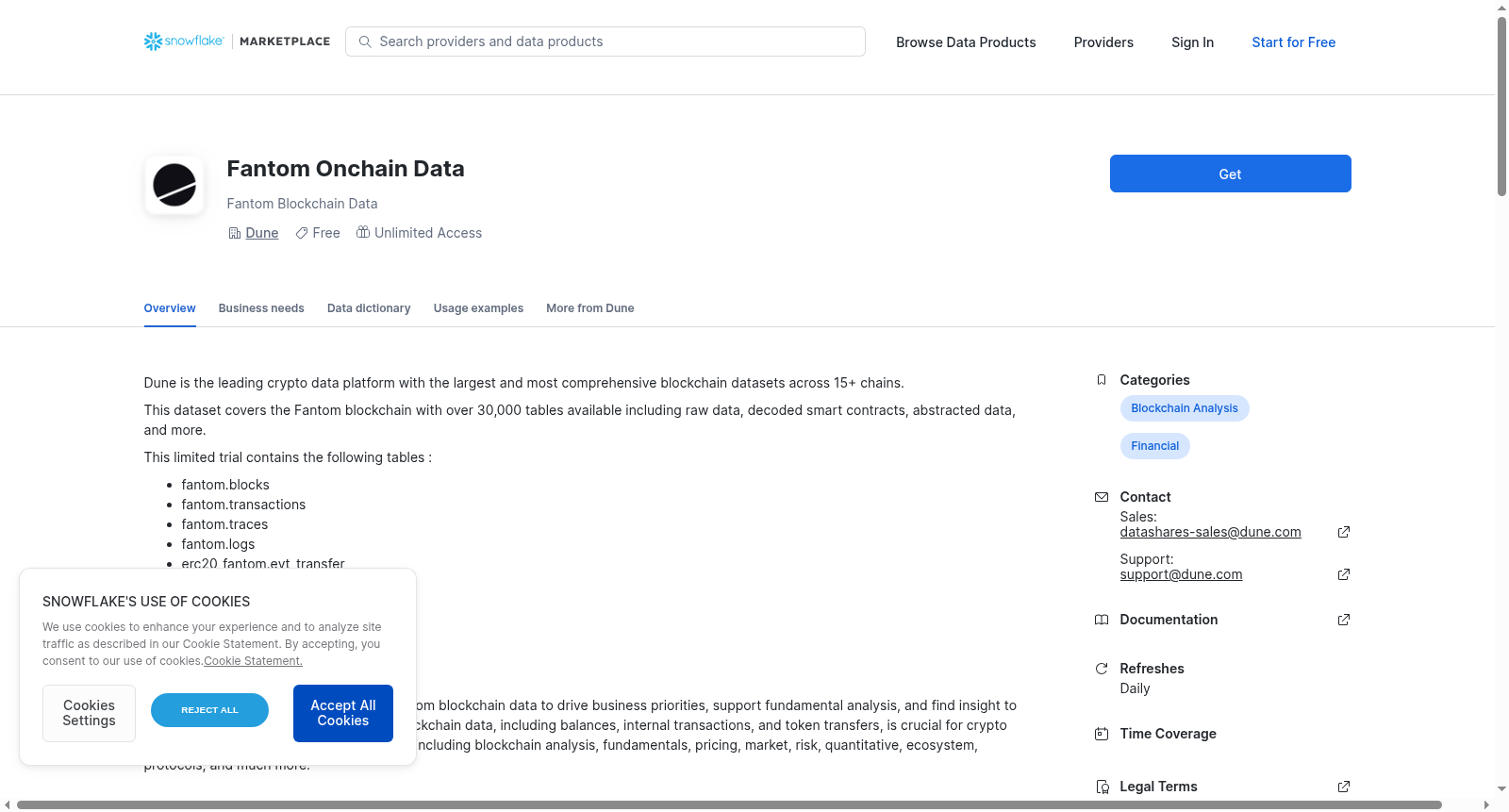Fantom Onchain Data 数据集图片