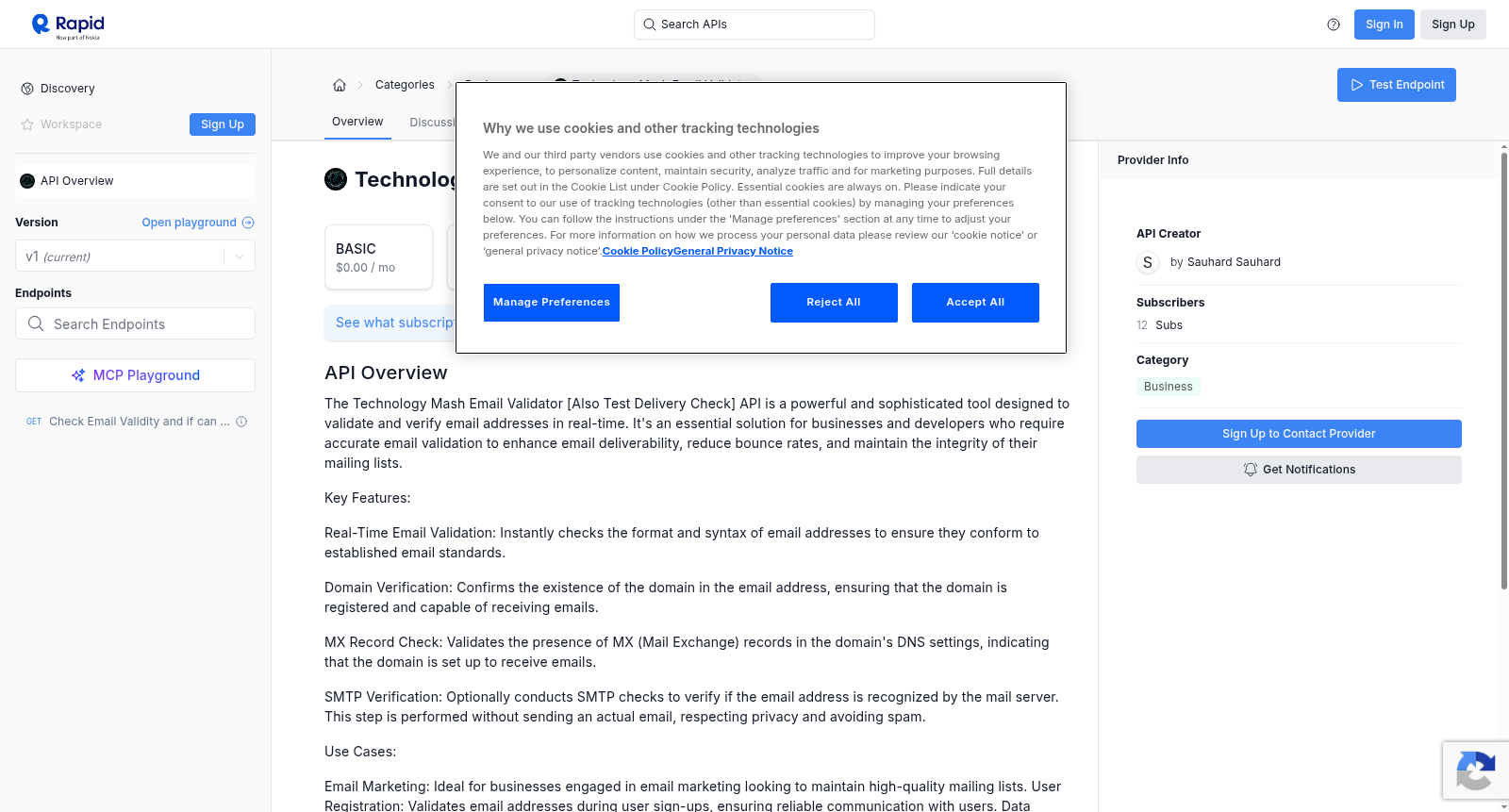 Technology Mash Email Validator 数据集图片