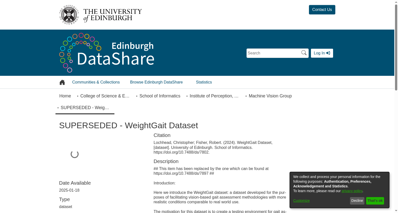 SUPERSEDED - WeightGait Dataset 数据集图片