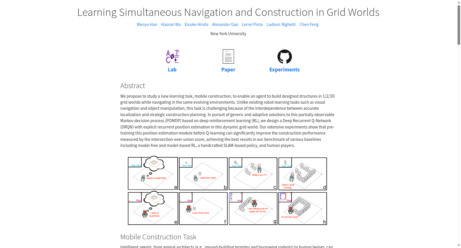 Simultaneous Navigation and Construction Benchmarking Environments 数据集图片