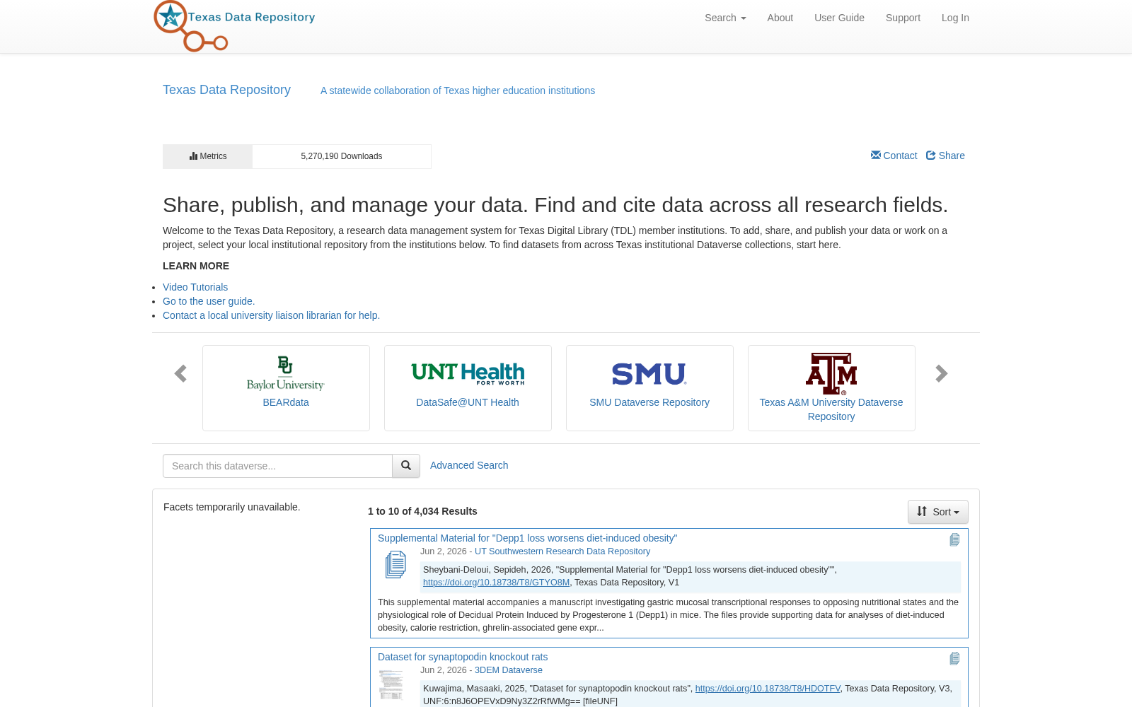 Texas Data Repository 数据集图片