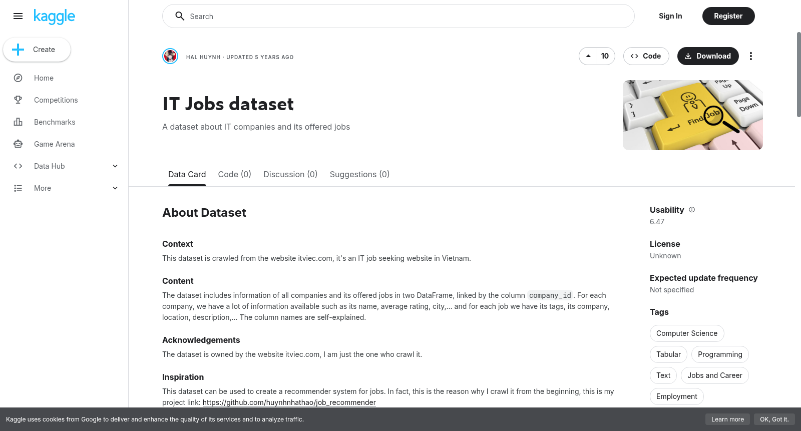 IT Jobs dataset 数据集图片