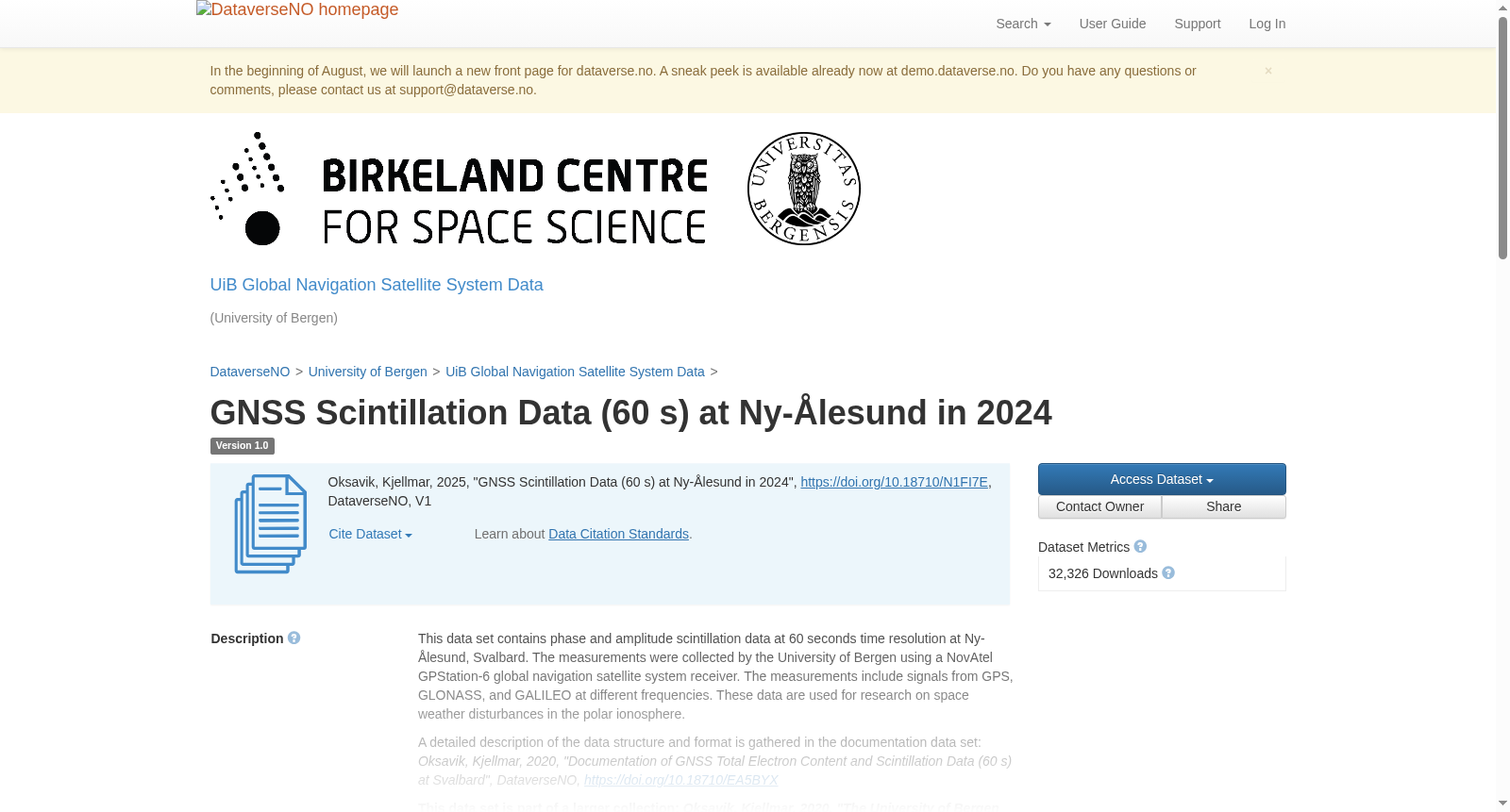 GNSS Scintillation Data (60 s) at Ny-Ålesund in 2024 数据集图片