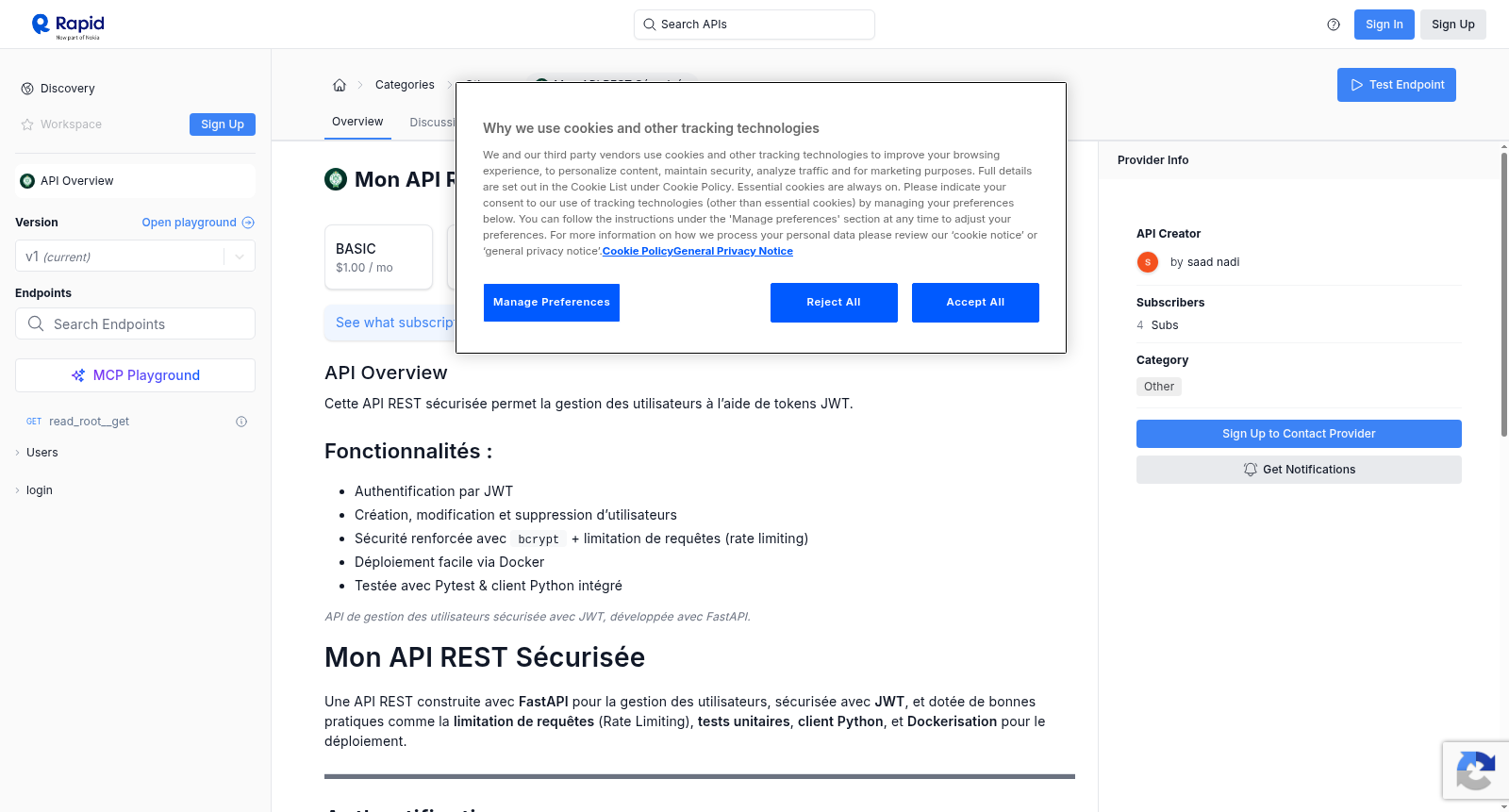 Mon API REST Sécurisée 数据集图片