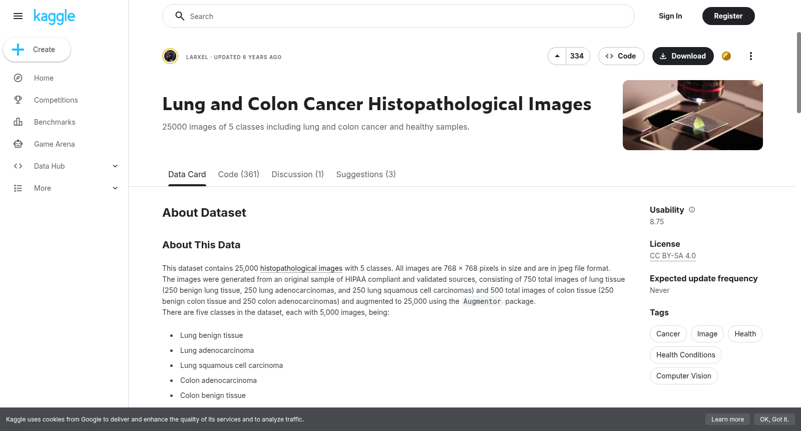 Lung and Colon Cancer Histopathological Images 数据集图片