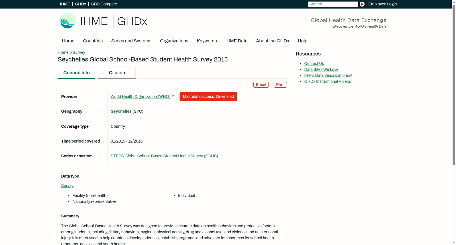Seychelles Global School-Based Student Health Survey 2015 数据集图片