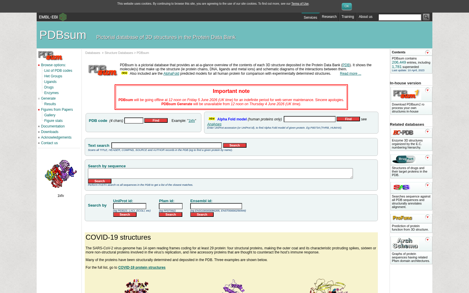 PDBsum; at-a-glance overview of macromolecular structures 数据集图片