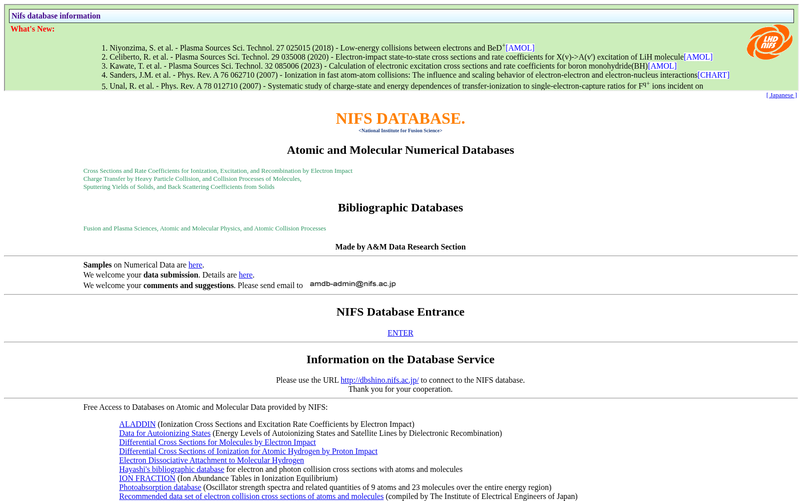 NIFS DATABASE 数据集图片