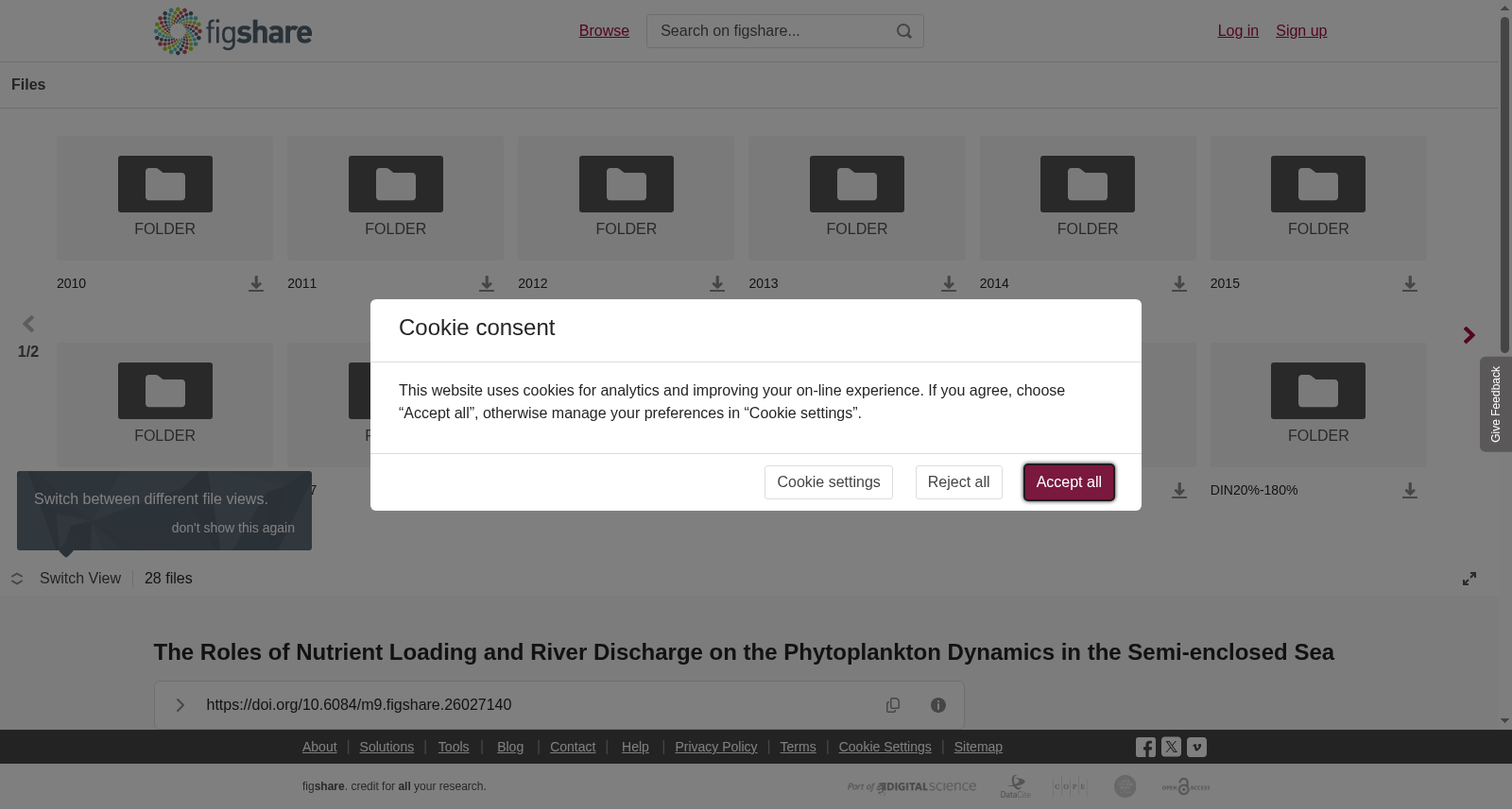 <b>The Roles of </b><b>Nutrient Loading </b><b>and River Discharge </b><b>on the Phytoplankton Dynamics </b><b>in the </b><b>Semi-enclosed Se</b><b>a</b> 数据集图片