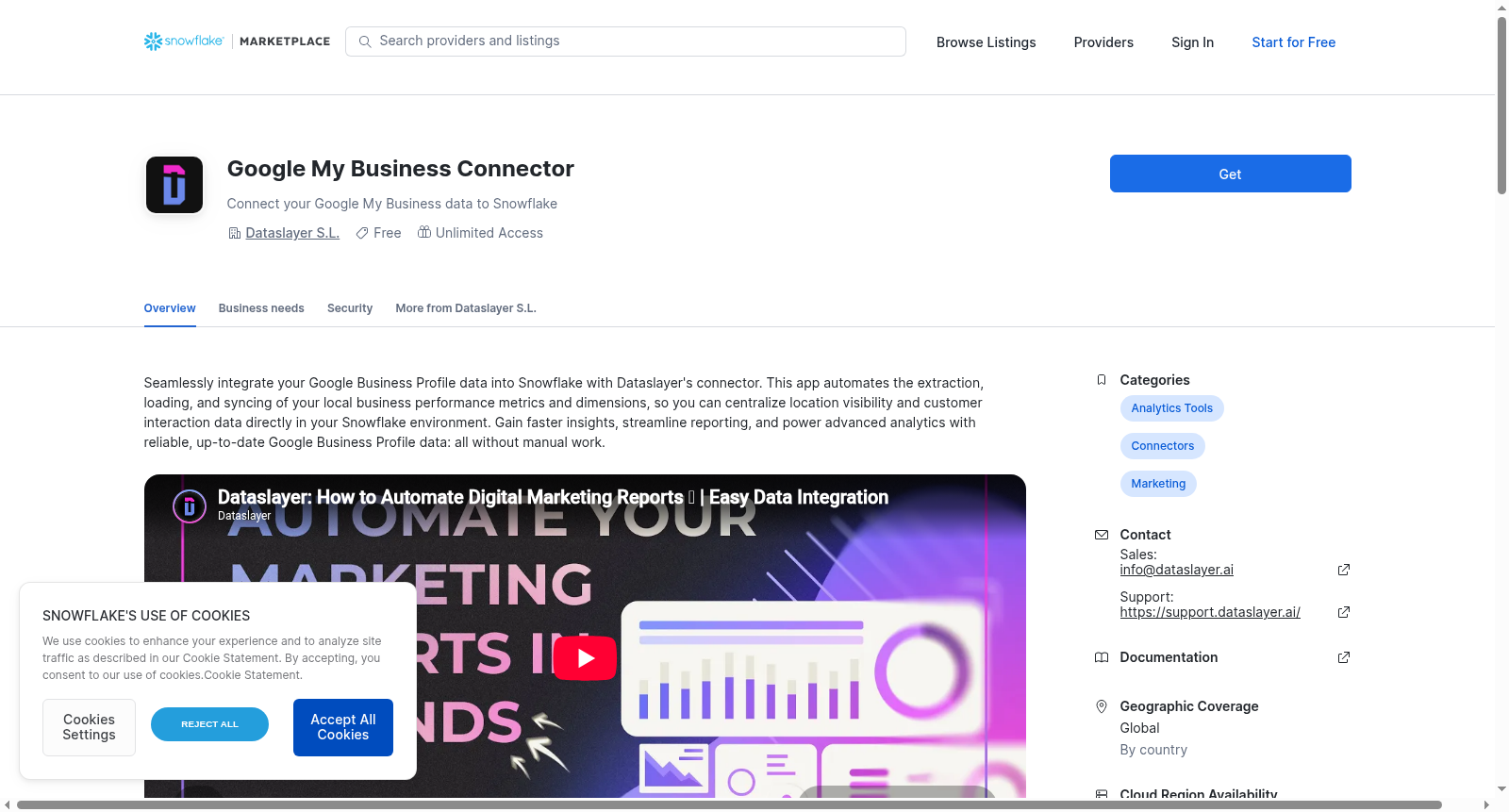 Google My Business Connector 数据集图片
