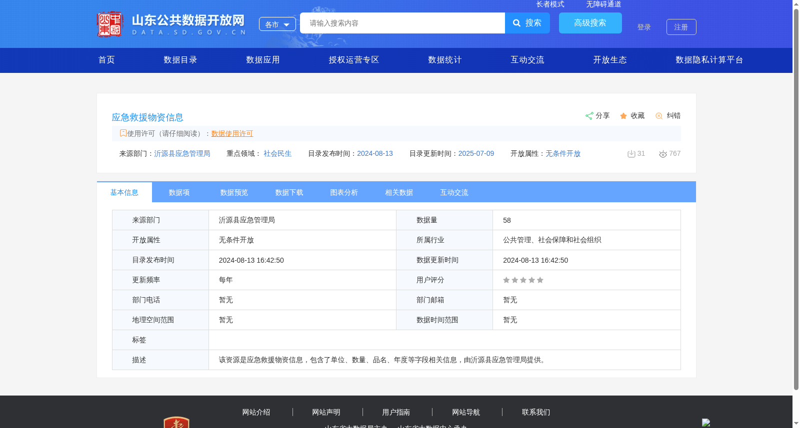 应急救援物资信息 数据集图片