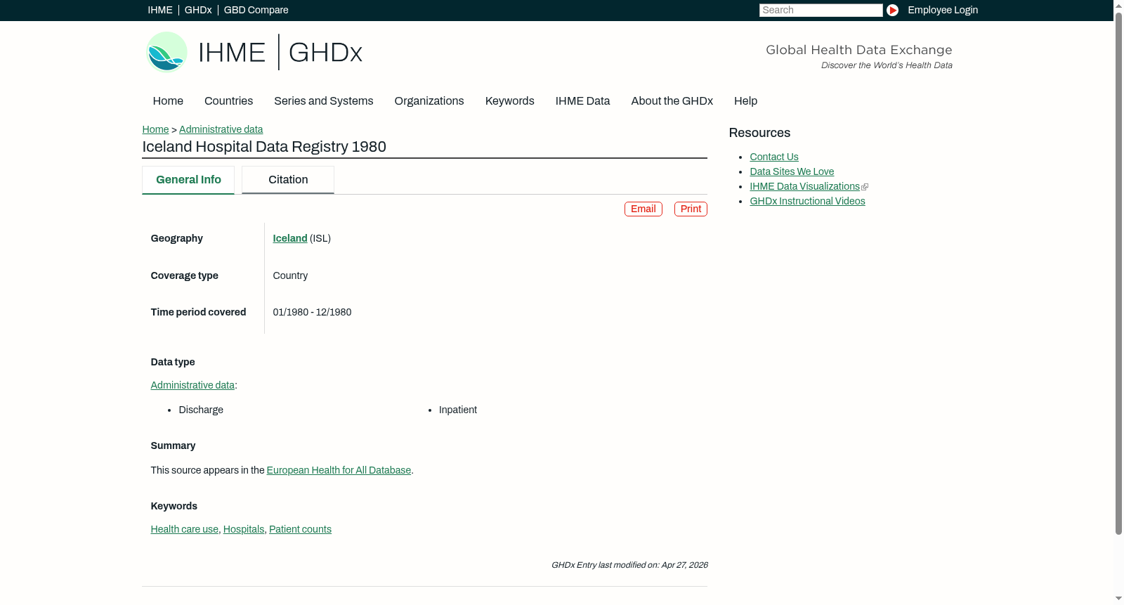 Iceland Hospital Data Registry 1980 数据集图片