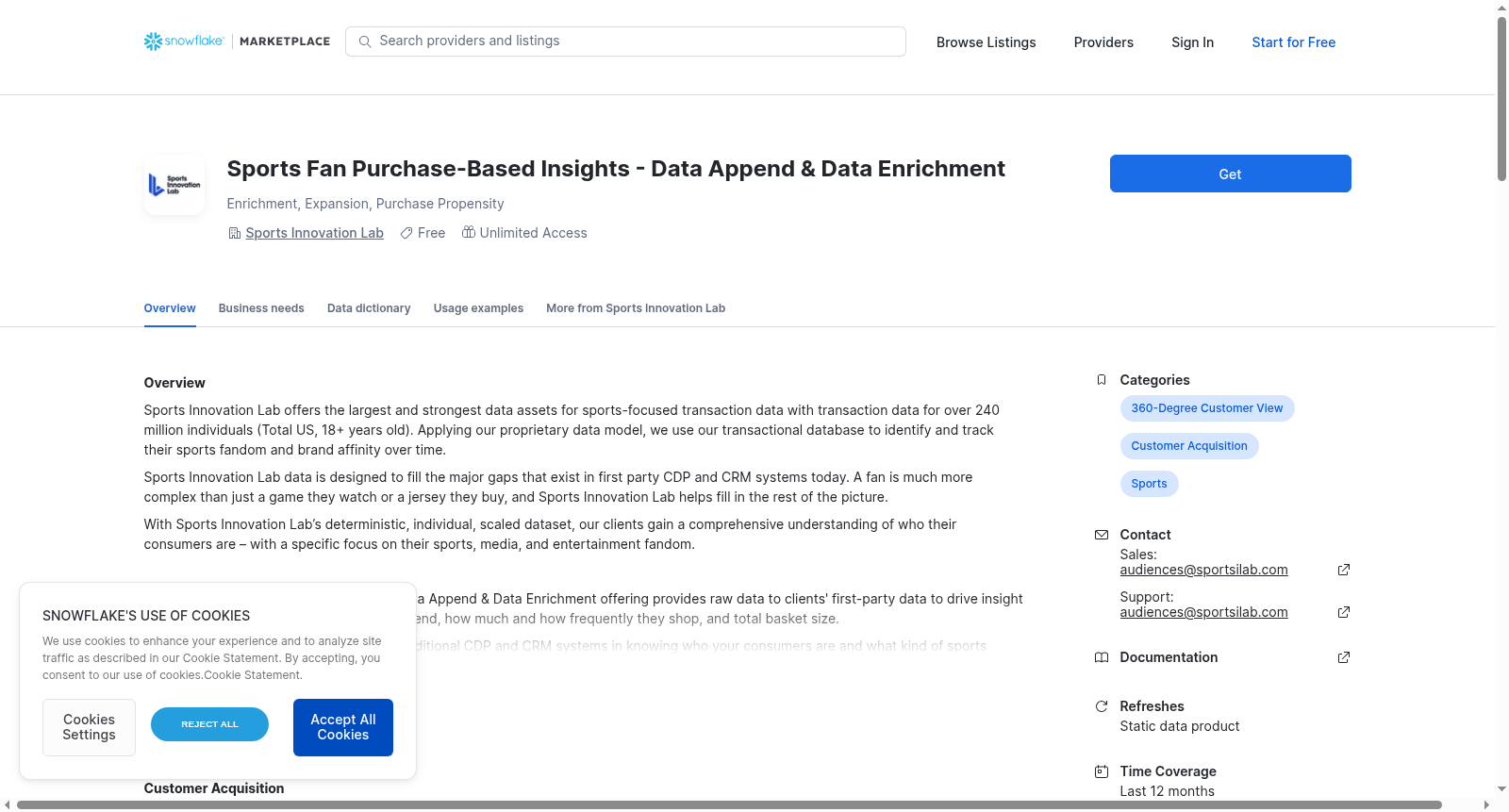 Sports Fan Purchase-Based Insights - Data Append & Data Enrichment 数据集图片