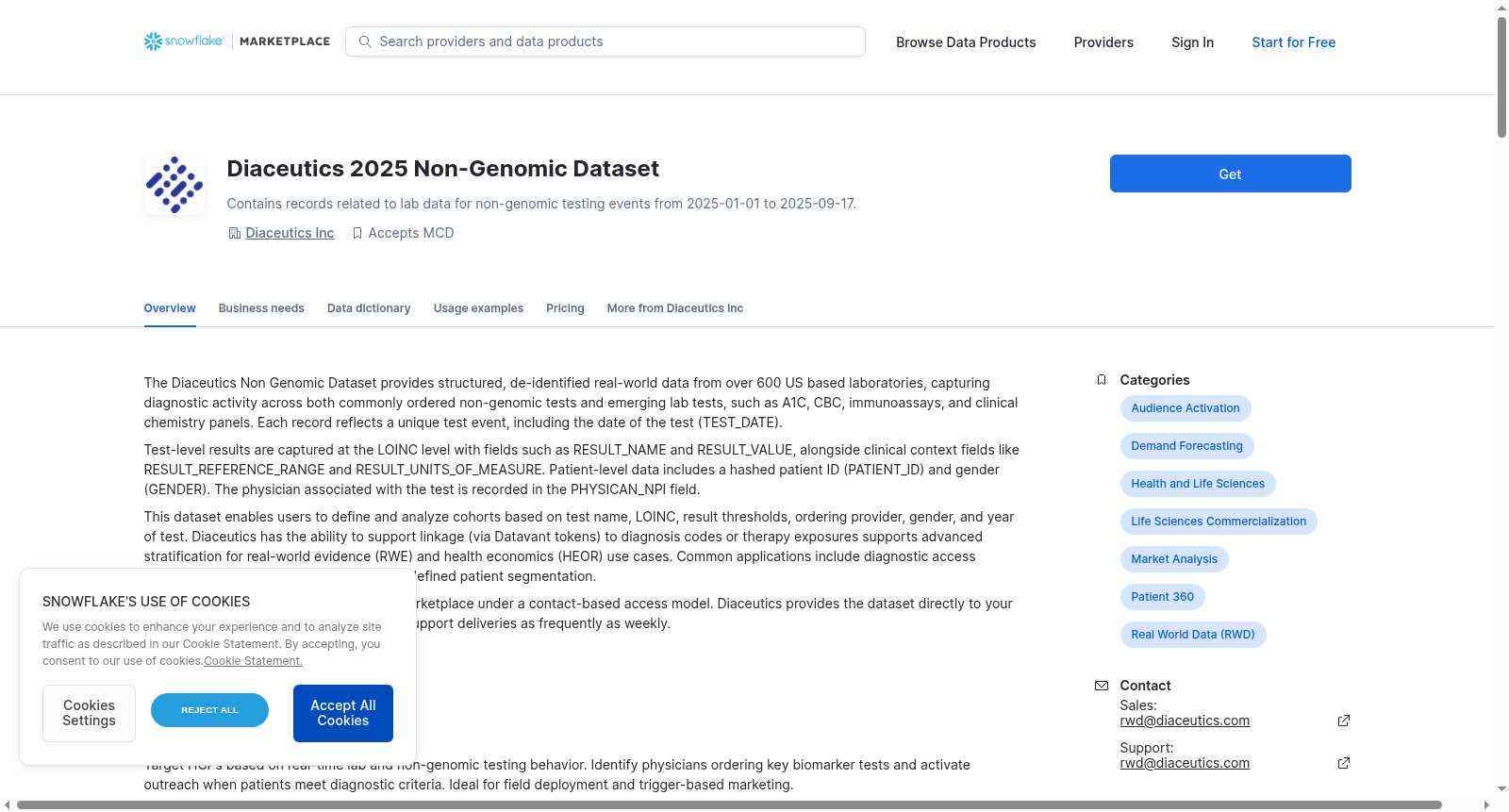 Diaceutics 2025 Non-Genomic Dataset 数据集图片